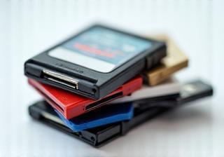 SD cards and USB drives for digital storage