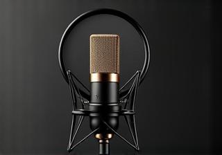 Studio condenser microphone with pop filter